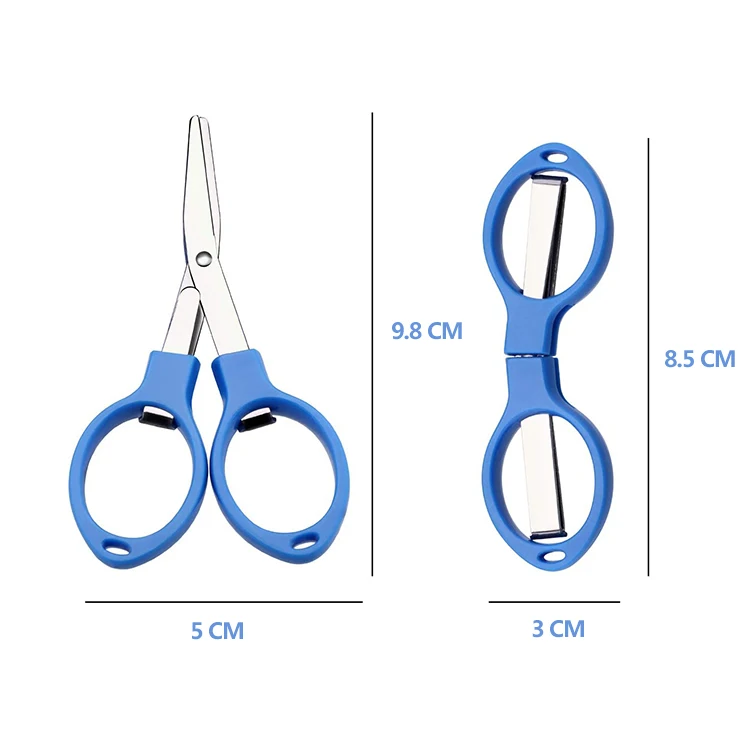 Mini Colorful Folding Scissors Safety Pocket Scissors Fishing Scissors Foldable Shears For Traveling