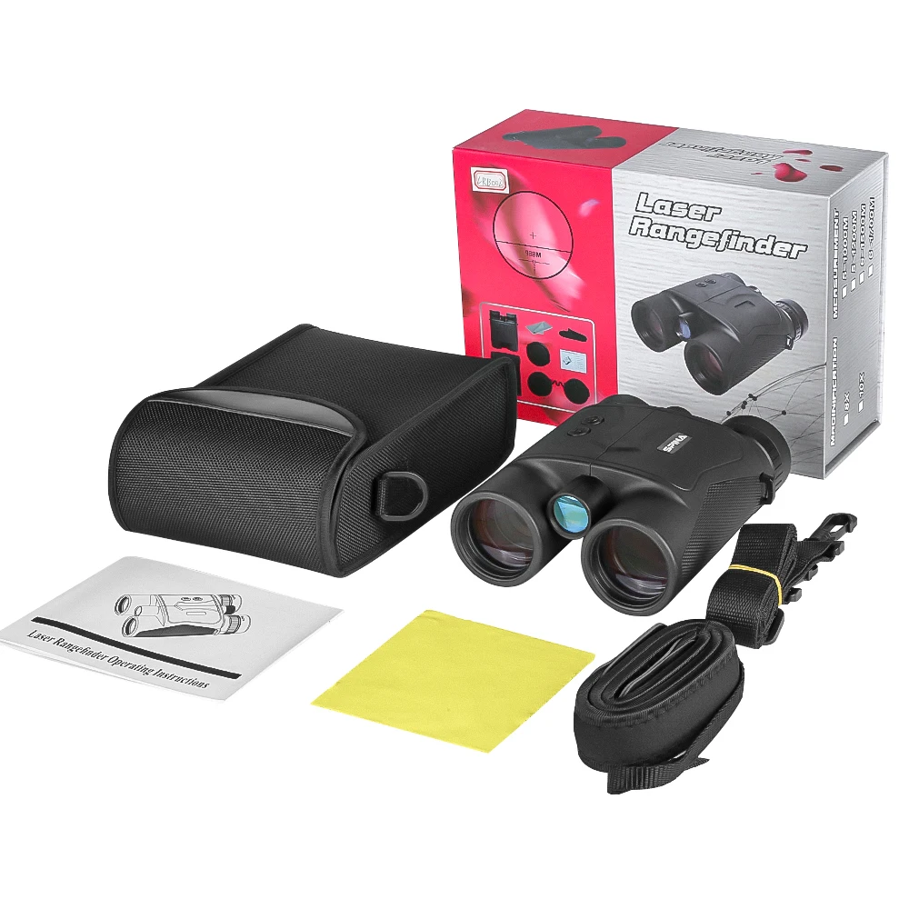 Spina Tactical Hunting 10X42 Laser Rangefinder 1200 Meters Ranging Binoculars Telescope Outdoor Distance IPX5 Waterproof