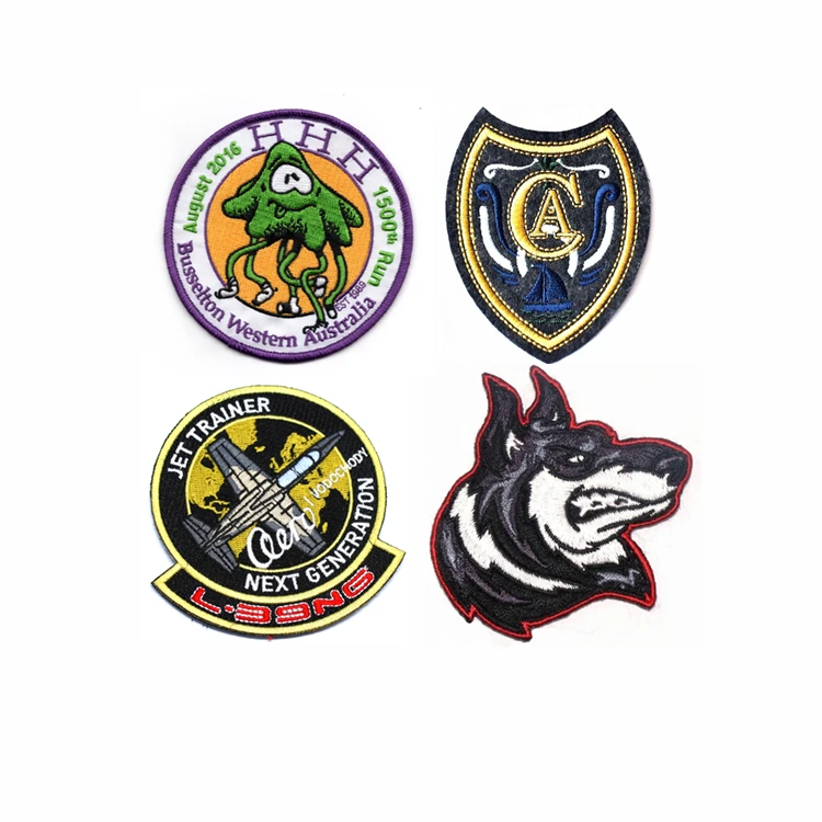 Custom iron on badges high density flower patch letters personalized logo embroidered letters 3D sew on embroidery patch