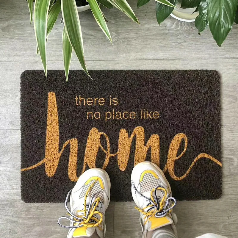 Hello Front Door Mat Outdoor Non Slip Custom Logo Doormat Coir Design Pet Feeding Pvc Car Floor Mat Bath Mat