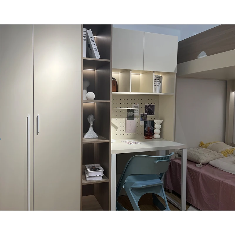 madera Modern Princess Cheap MDF Pink Colour kids soild wood bed children bedroom Bunk Bed sets