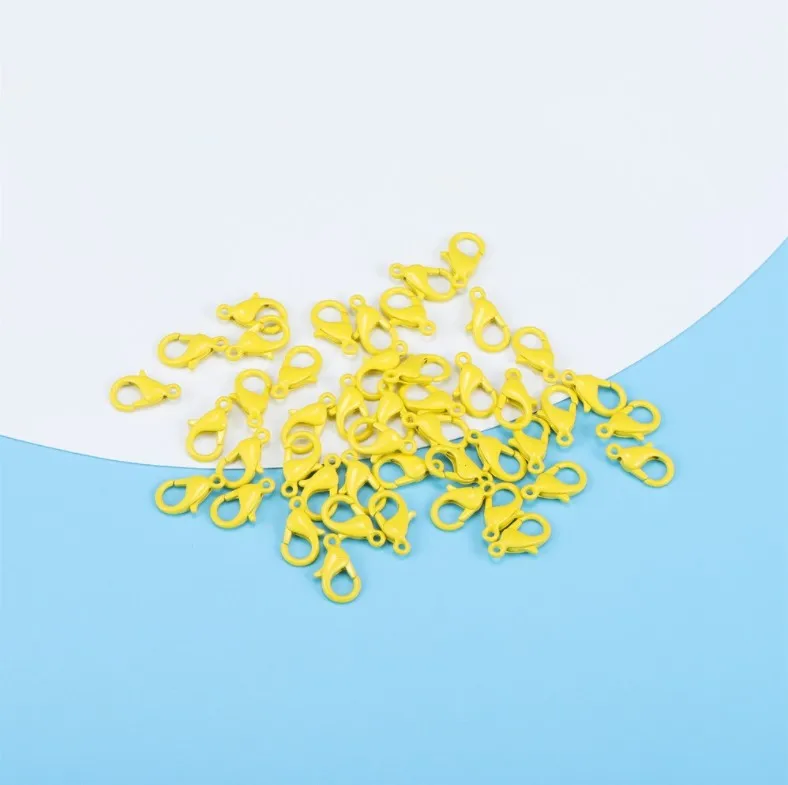 Plastic Clasps Lobster DIY Bracelet Necklace Jewelry Colorful Lobster Clasp Key Hook Chain 20pcs/bag