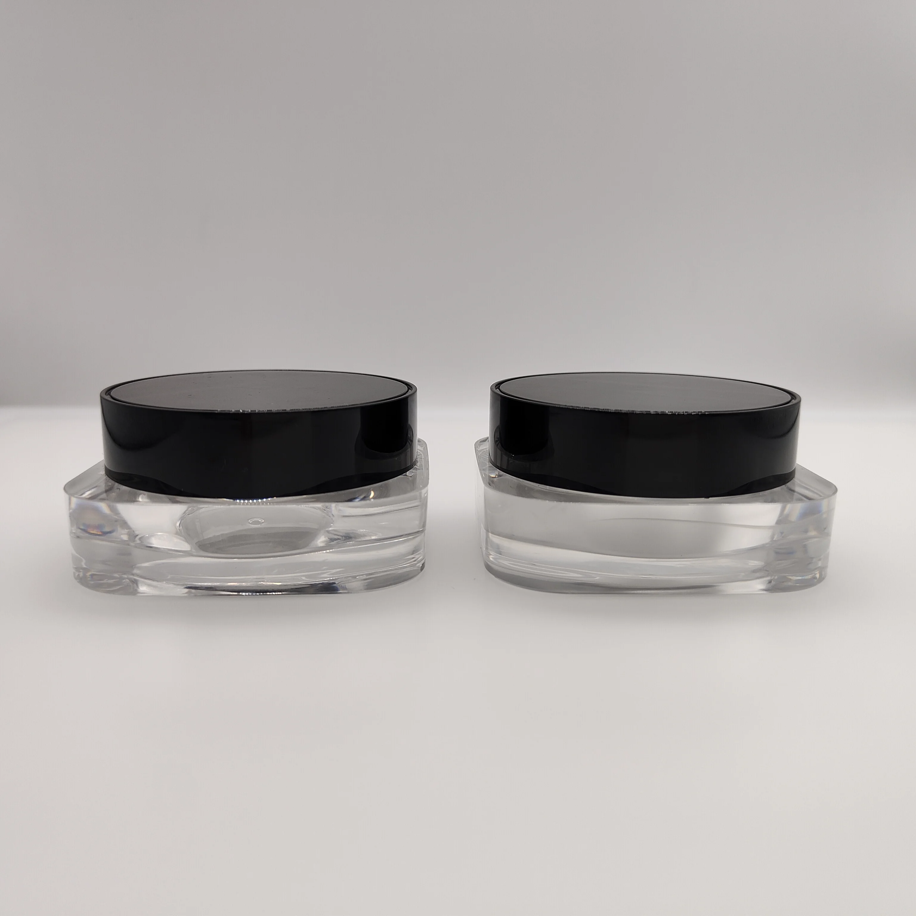 cosmetic packaging case  10g black compact powder container plastics