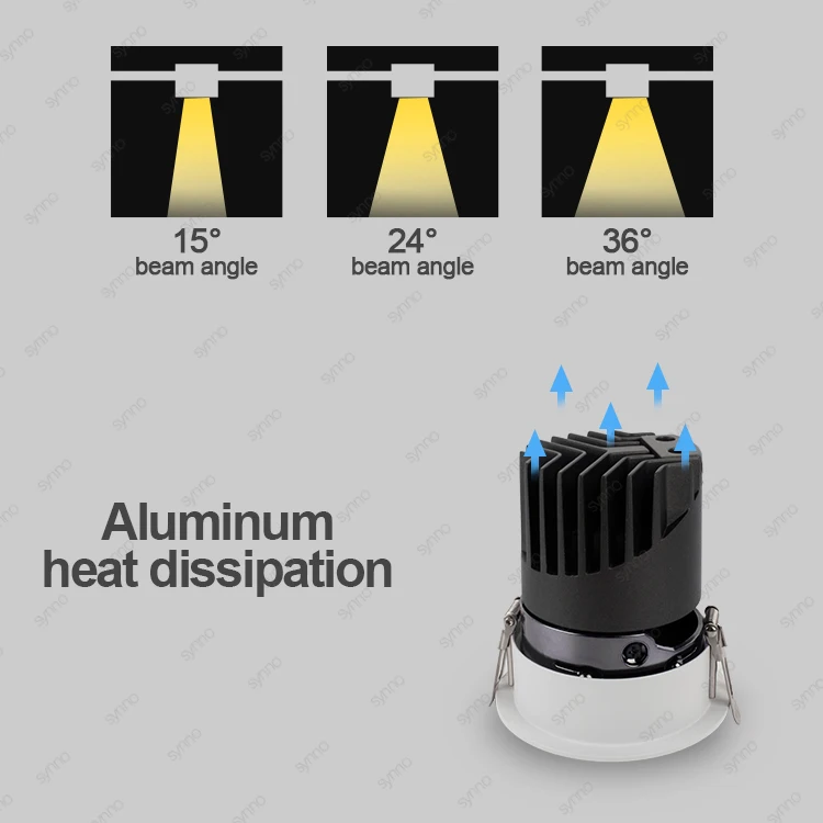 New Recessed Led Downlights 7w 9w 12w 18w Led Round Living Room Ceiling Spotlight 3000k 4000k 6000k Dimmable Spotlight