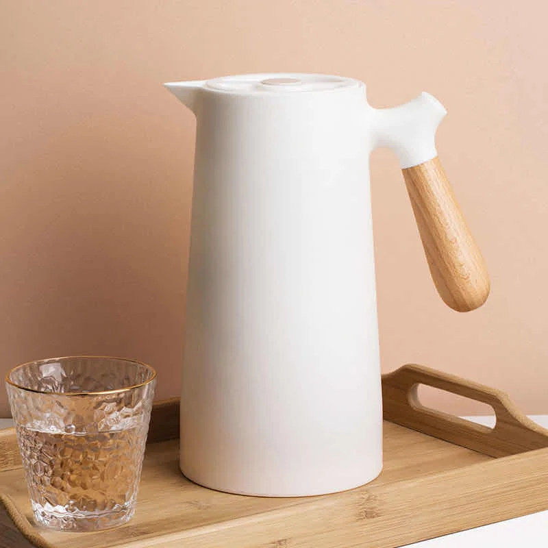 Simple thermal insulation kettle household wooden handle hot water bottle