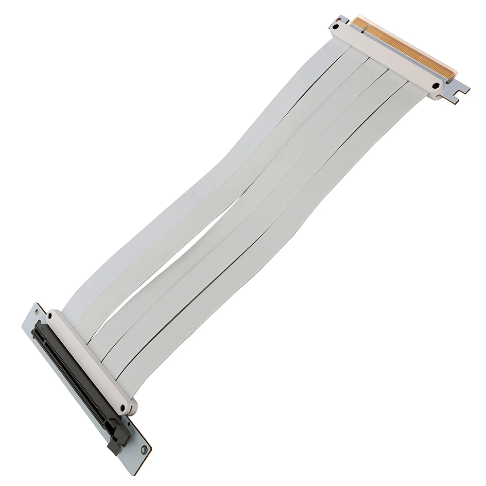 PCIE 4.0 Cable 30cm 90 Degree PCI-E x16 to x16 Gen 4  Graphics Card Extension Cable PCIe Express Cable White Color
