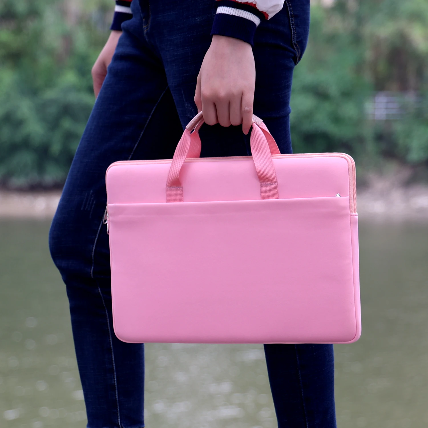 For Macbook Air & Pro 13 Inch Custom Logo Neoprene Laptop Sleeve Briefcase Computer Business Laptop Messenger Tote Notebook Bag