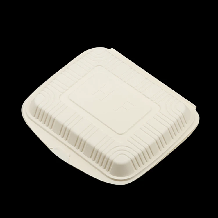 Takeaway Meal Prep Container Biodegradable Lunch Box With Lid Disposable Microwavable bagasse Lunch Box