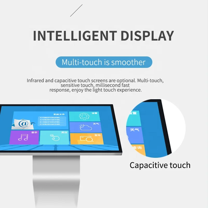 Новый сенсорный ЖК-экран рекламная машина Multi-touch query K-type сетевой дисплей напольная горизонтальная