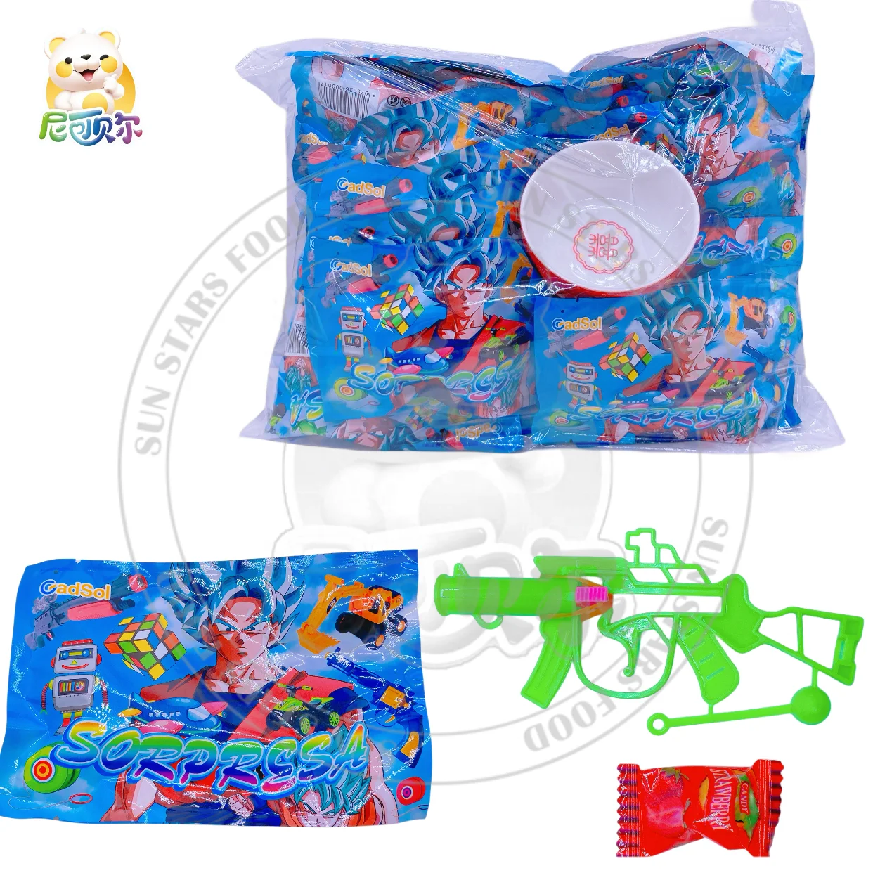 Unisex Fun Surprise PVC Candy Yo-Yo Toy Car Skateboard Cartoon Style Promotional Soft PVC Toys Gift Pack