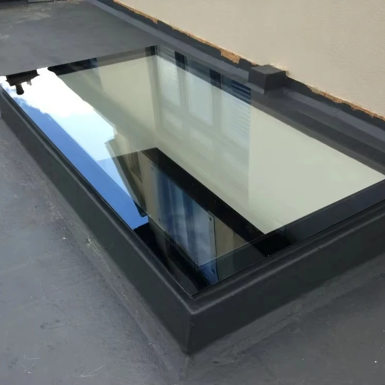 Gaoming Customized Flat Roof Skylight Sunroom Lighting And Ventilation Artificial Skylight Blinds Motorized