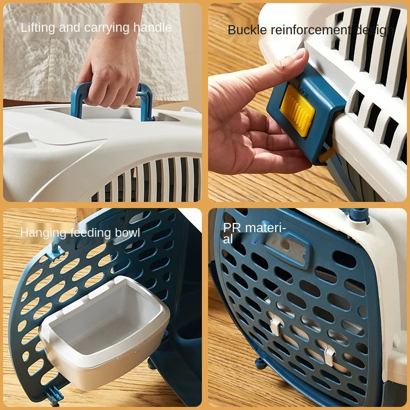 Wholesale Durable Pet Carrying Case Air Carrier Box Low Price Small Pet Cage Plastic Cages