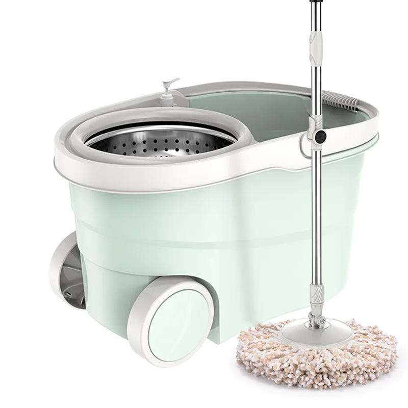 Detachable Centrifugal Rotating Magic Mop 360 Microfiber Cleaning Tornado Mop Bucket With Stainless Steel Wringer