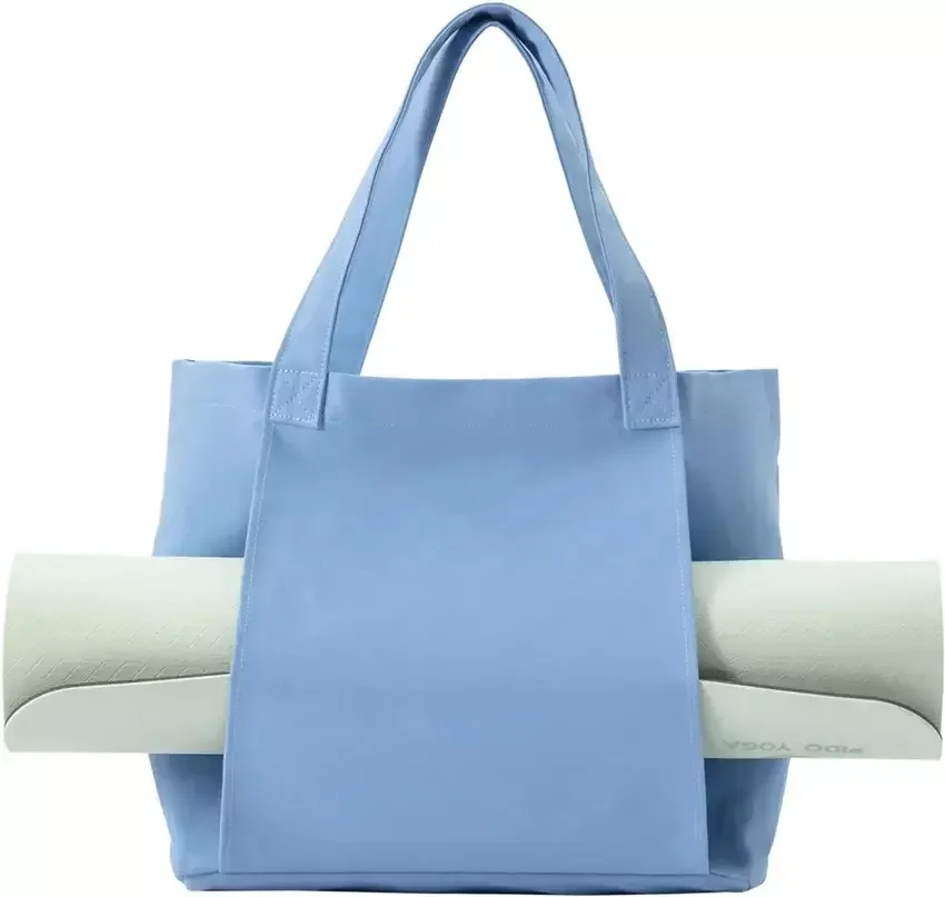 Custom Logo Canvas Sport Gym Bags Yoga Mat Totebags Exercise Storage Shoulder Bags for Women Yoga Accessories Carrier Tote Bags