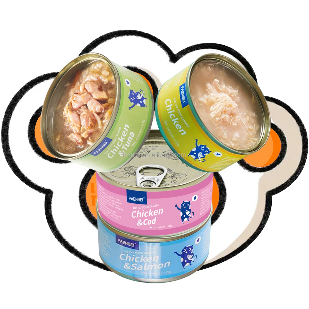 Хит продаж вкусный влажный корм для кошек консервированный со вкусом вшей с низким содержанием натрия