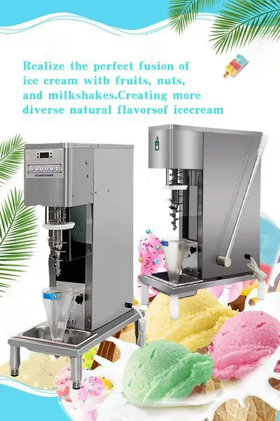 New Generation Hand Ice Cream Mixer Machine Swirl Fruit Ice Cream Mixing Machine