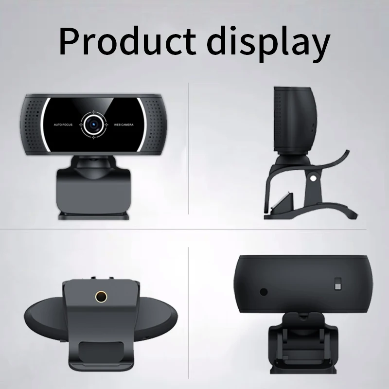 Manufacturer Hd 720p Mini Usb Live Streaming Webcam with Microphone Stock 4k Vlogging Camera HD Glass Lens 4k 180 Degree Webcam