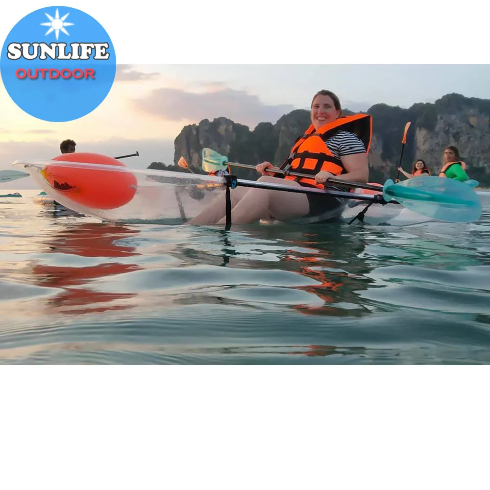 Sunlife CE Certificate PC Crystal Clear single Kayak canoe with 0range balance system