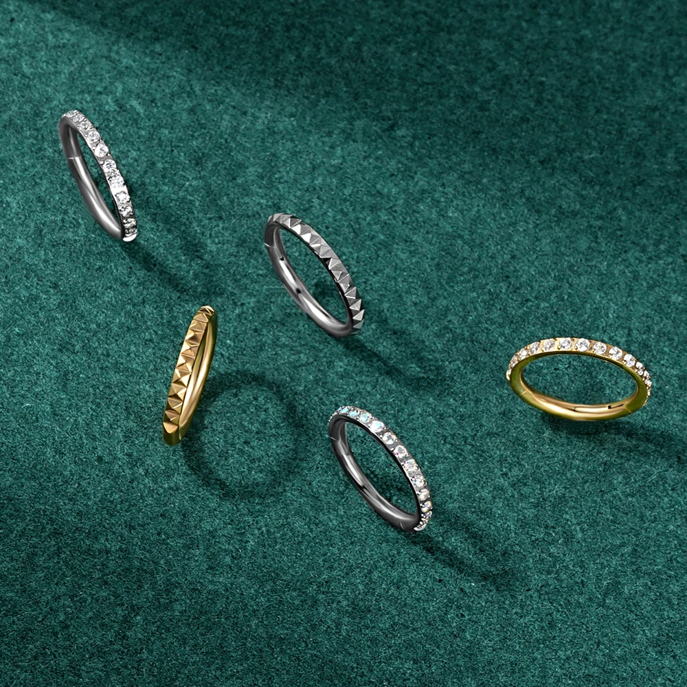 Fashion nickel free hypoallergenic piercing titanium hoop nose rings titanium body jewelry Piercings Ring Nose Piercing Jewelry