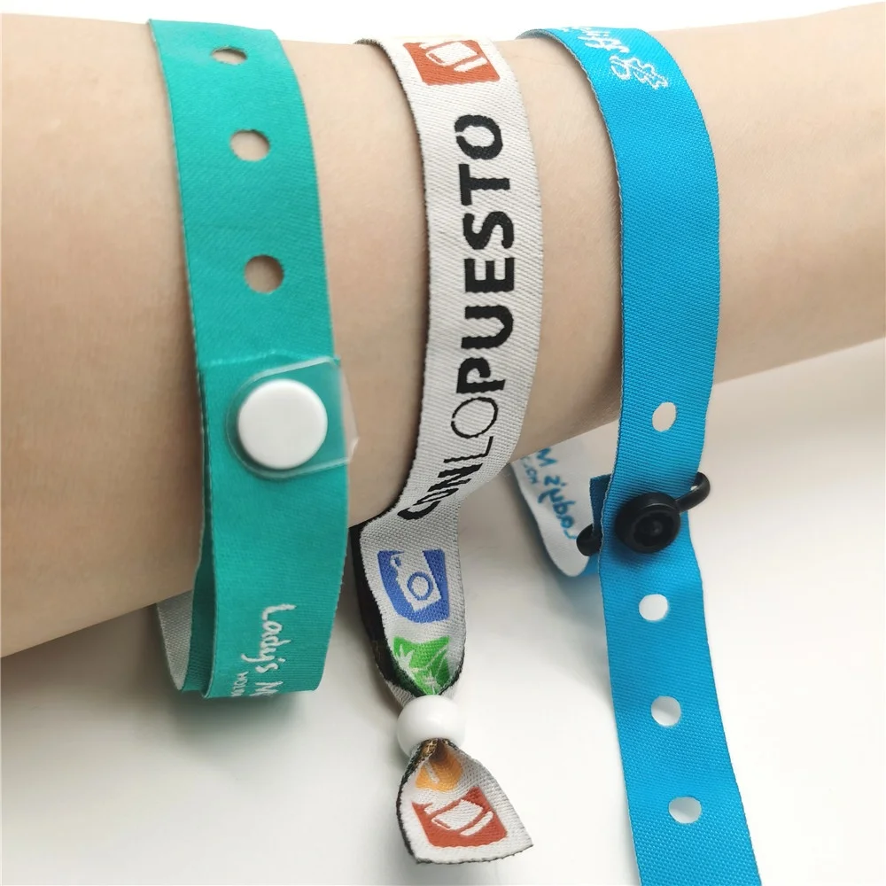 Custom Cloth Event Wristbands/Festival Wrist Bands With Sublimation Logo/Barrel lock wristbands