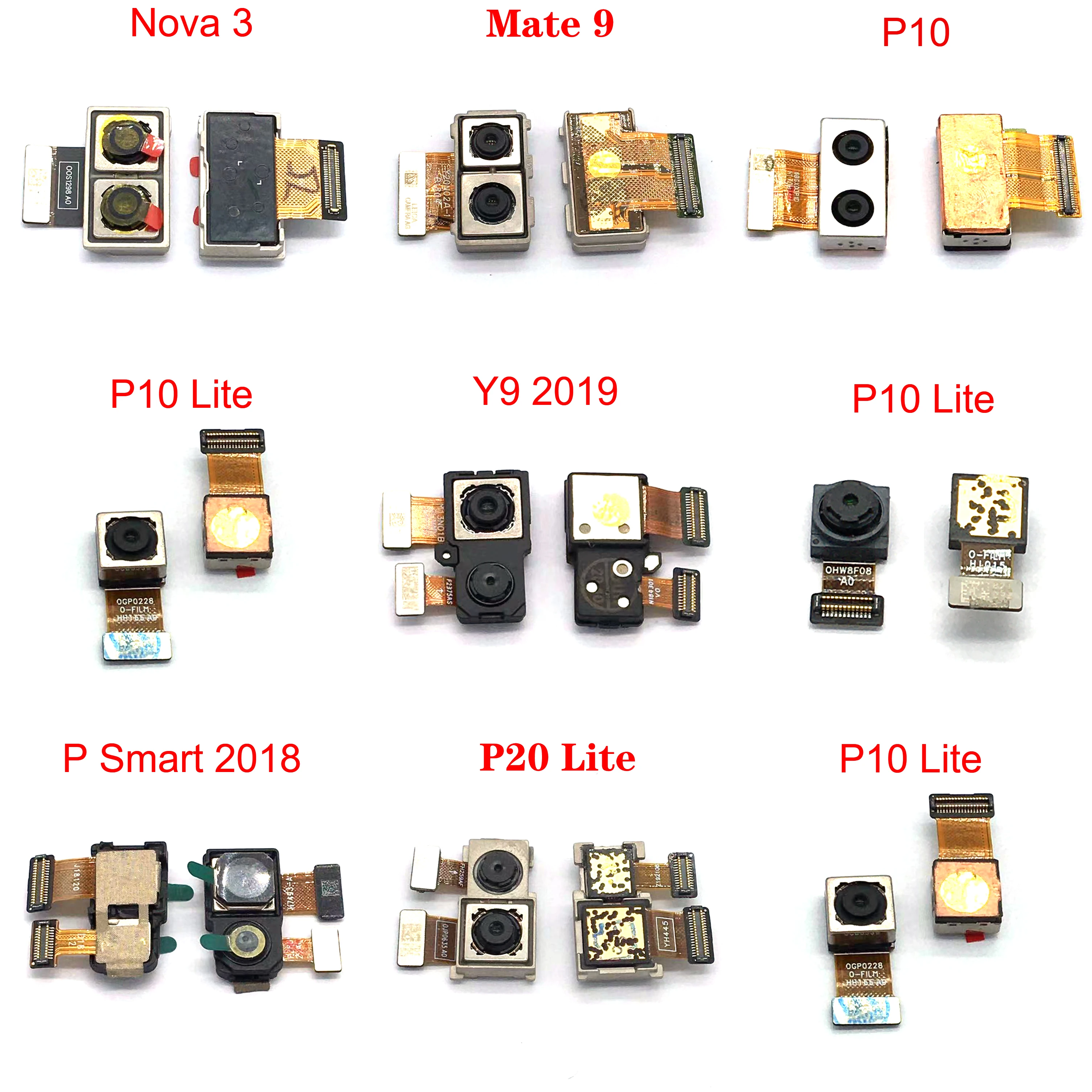Back Rear Big Main Front Small Camera Module Flex Cable for Huawei Nova 3 Mate 9 P10 P20 Lite P Smart 2018 Y6P Y9 2019