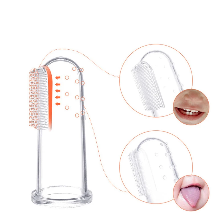 Hajintong Reusable Silicone Baby Finger Brush Toothbrush for Kids
