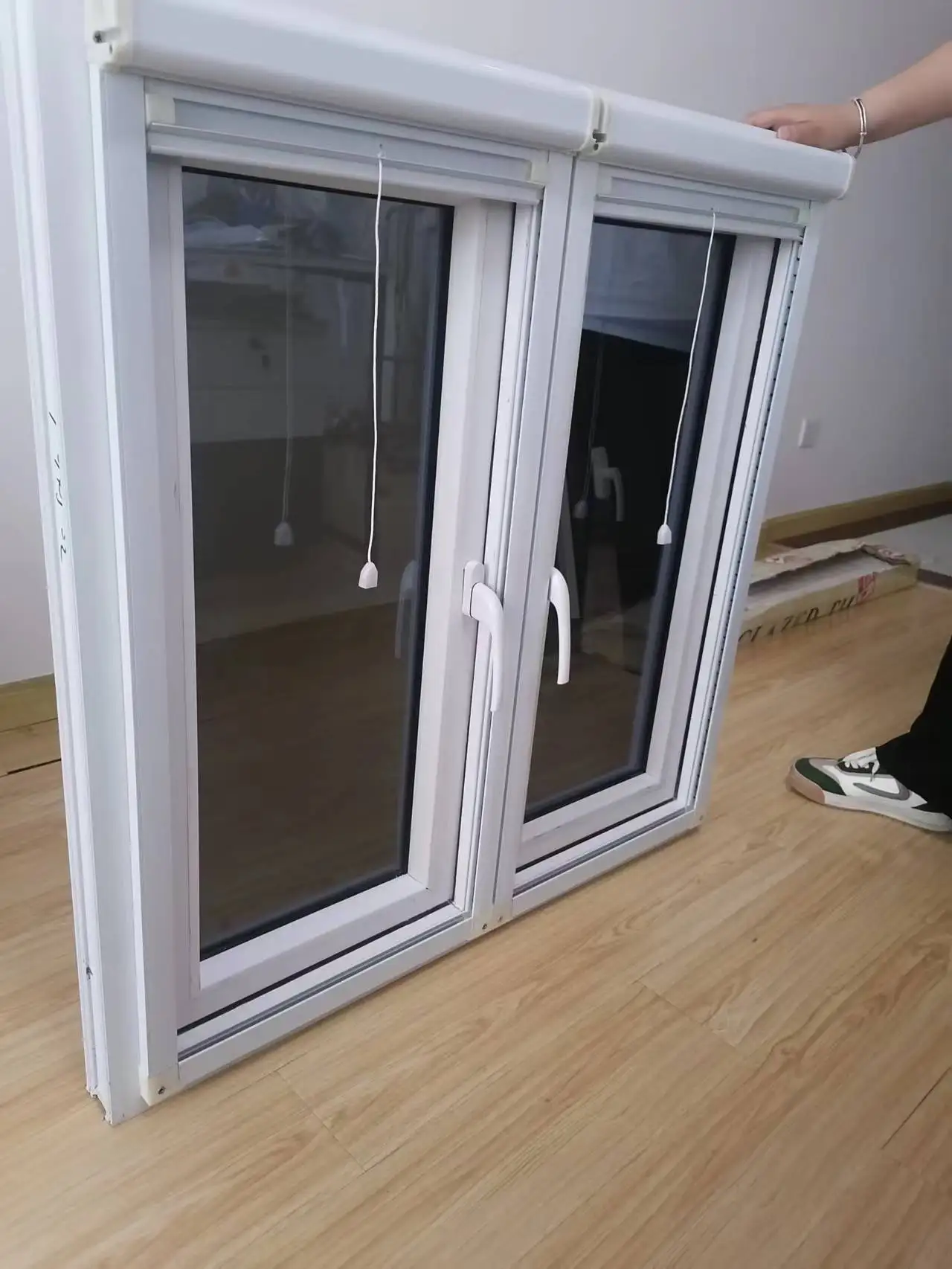 Sample design casement window and PVC UPVC profile windows with double tempered glass