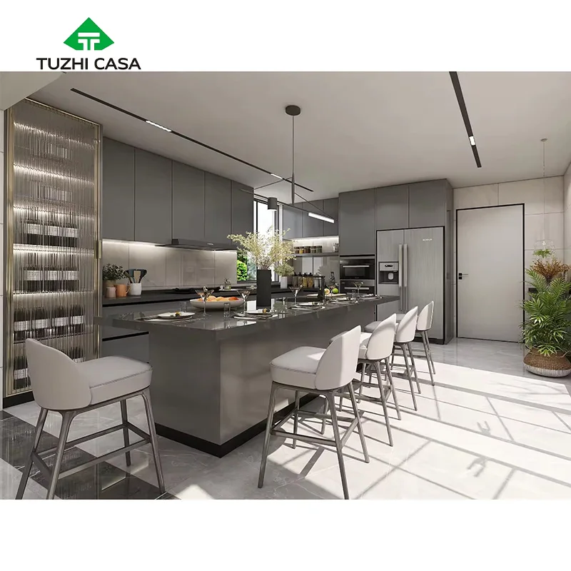 TUZHI CASA купить Китай osb кухонная мебель шкафы завод дешевый набор завершенный кухонный шкаф