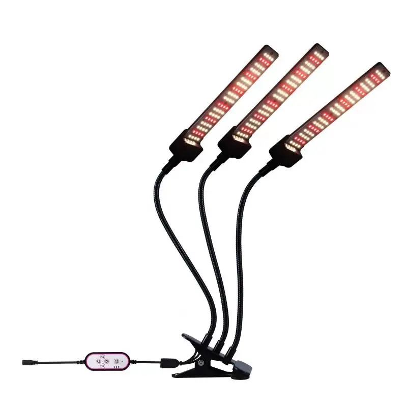 Greenhouse Hydroponic Three heads Green Plant  Farm Led Grow Tube For Green Plant Full Spectrum Indoor Plant Grow Lamp