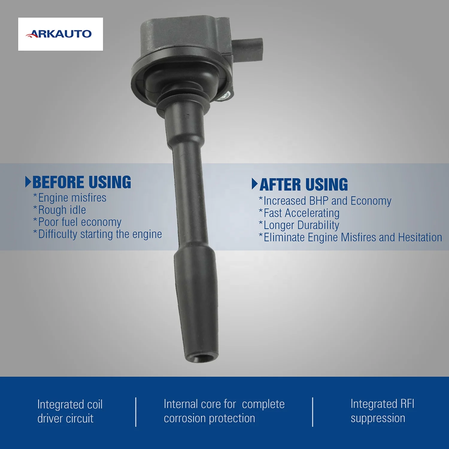 ARKAUTO Ignition Coil Pack JE3E-12A366-AB JR3Z-12029-A UF835 UF-835 DG-565 DG565 For Ford F-150 F150 Mustang 5.0 V8