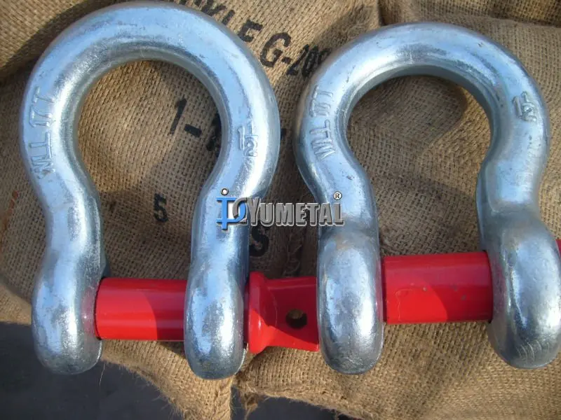 G-2130 US Type Drop Forged Safety Anchor Shackles US Type Bow Shackle Omega Shackle