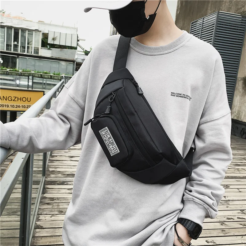 Custom Logo Acceptable Wholesale Fashion Adjustable Belt Travel Sport Unisex Oxford Fanny waist bag