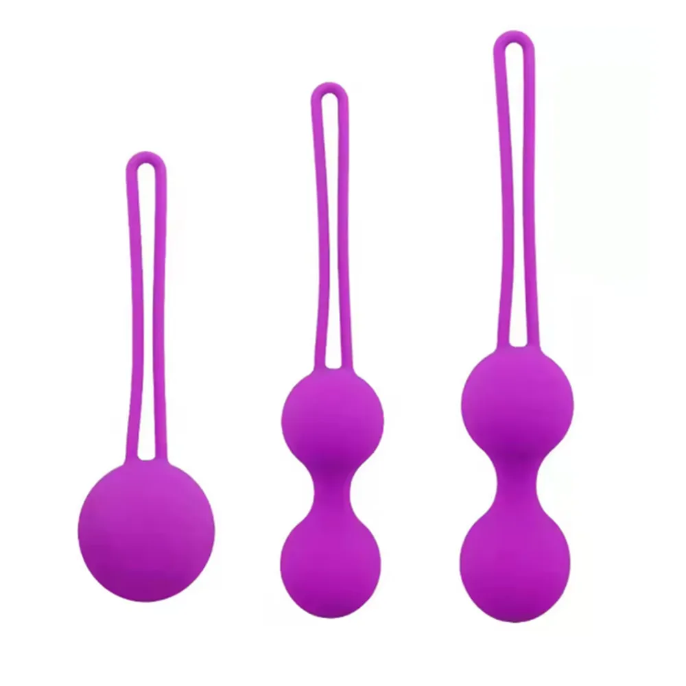 Silicone Flexible Ben Wa Ball Pelvic Floor Muscle Training Kit Kegel Ball Kegel Exercise Set For Women