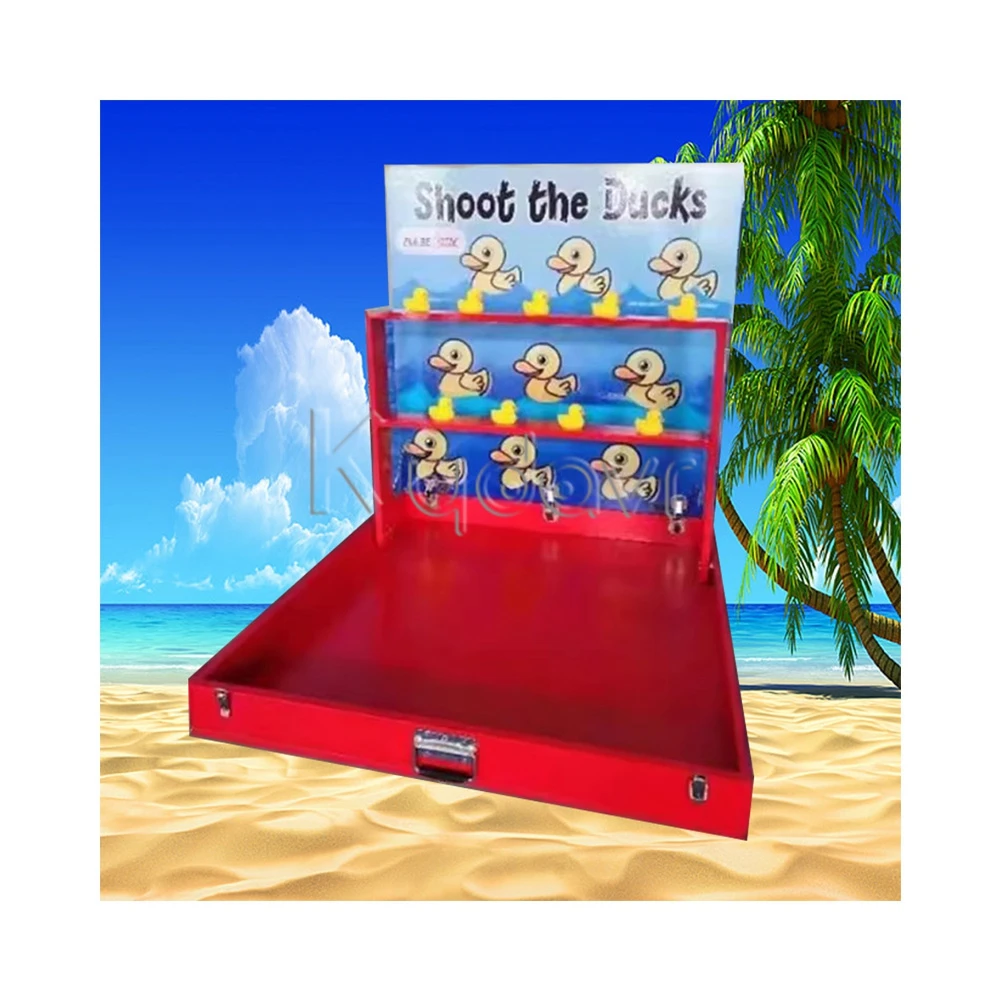 Amusement park carnival booth shooting game activities props interactive throw ball hitting duck games for children