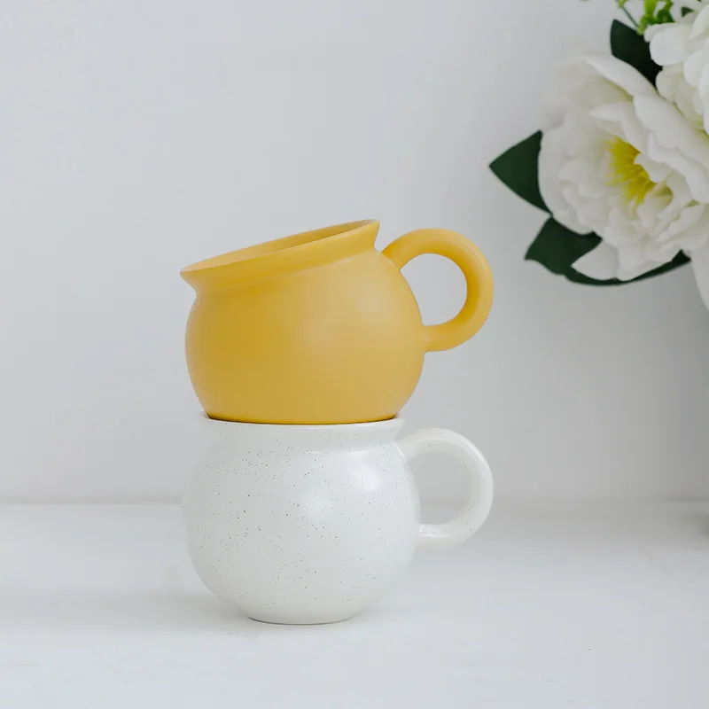 Matte honey pot ceramic coffee cup milk tea cup 300ml
