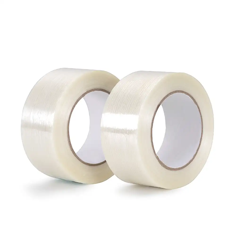 JLT-602D Single Sided Mono Filament Tape No Glue Residue, Industrial Grade Clear Adhesive Tape for Component Fixation