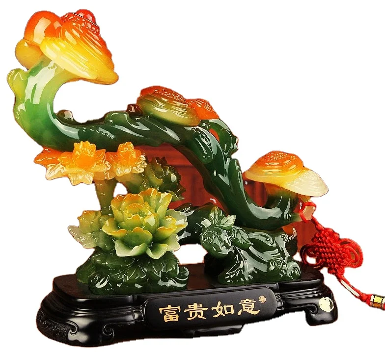 2022 High Quality Custom Made Feng shui Mascot Home Decoration Ruyi Resin Statue Ru Yi Home Decoration Resin Sculpture