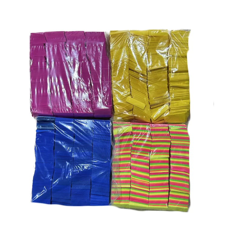 Wholesale 5*2cm tissue paper confetti metallic confetti paper PET PVC in bulk for confetti machines
