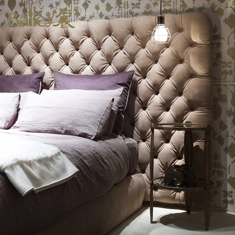 bed for hotel Morden luxury Italian minimalist style commercial furniture for hotel bedroom furniture set