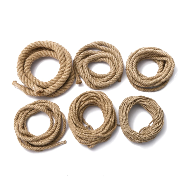 Factory Price Gardening Natural jute  raw nature 8mm jute rope jute hemp rope yarn  12mm and 14mm Industrial use