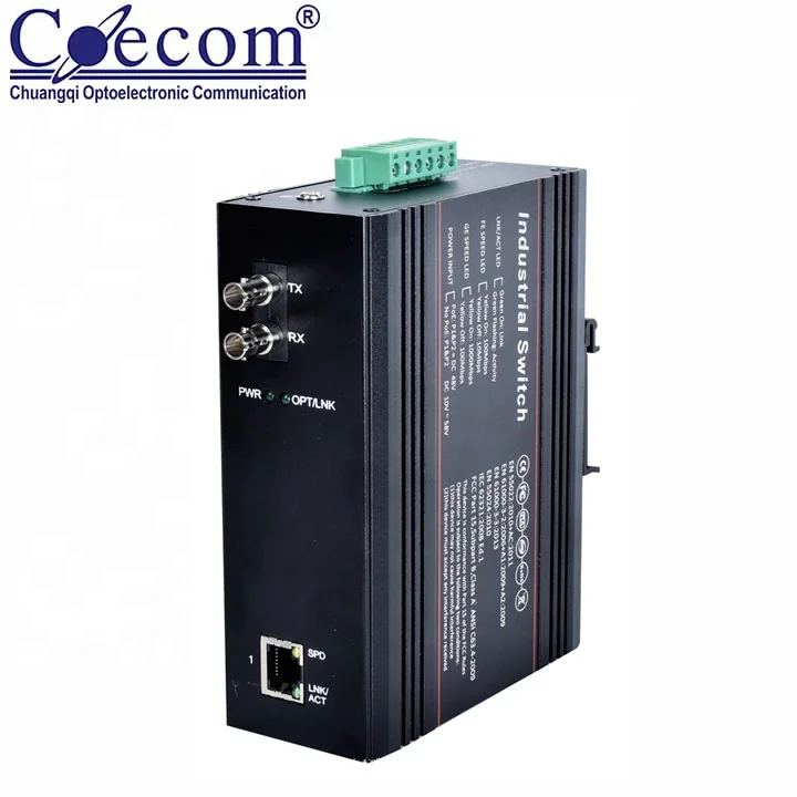 
ROHS 100M Fiber Converter LC Fiber to Lan Converter SFP Single Mode 2 Port Optical Fiber Converter 20km 
