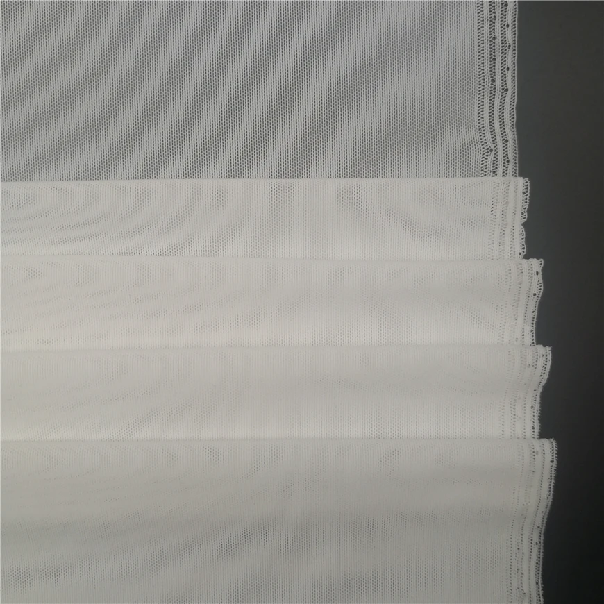  В наличии 130GSM off-white сетчатая ткань 15% спандекс 85% нейлон Мягкая мощность Тюль сплошная сетка