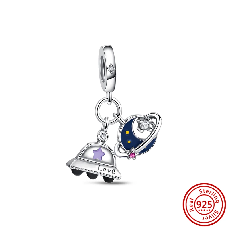 Fashions New Fine Bead 925 Sterling Silver Charms Bead For Bracelets Jewelry Making Custom Charm Cute Pendant Women Girl Gift