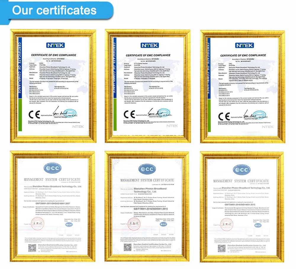 Ftth Optical Equipment 1550NM 16 Ports Optical Amplifier Mini EDFA