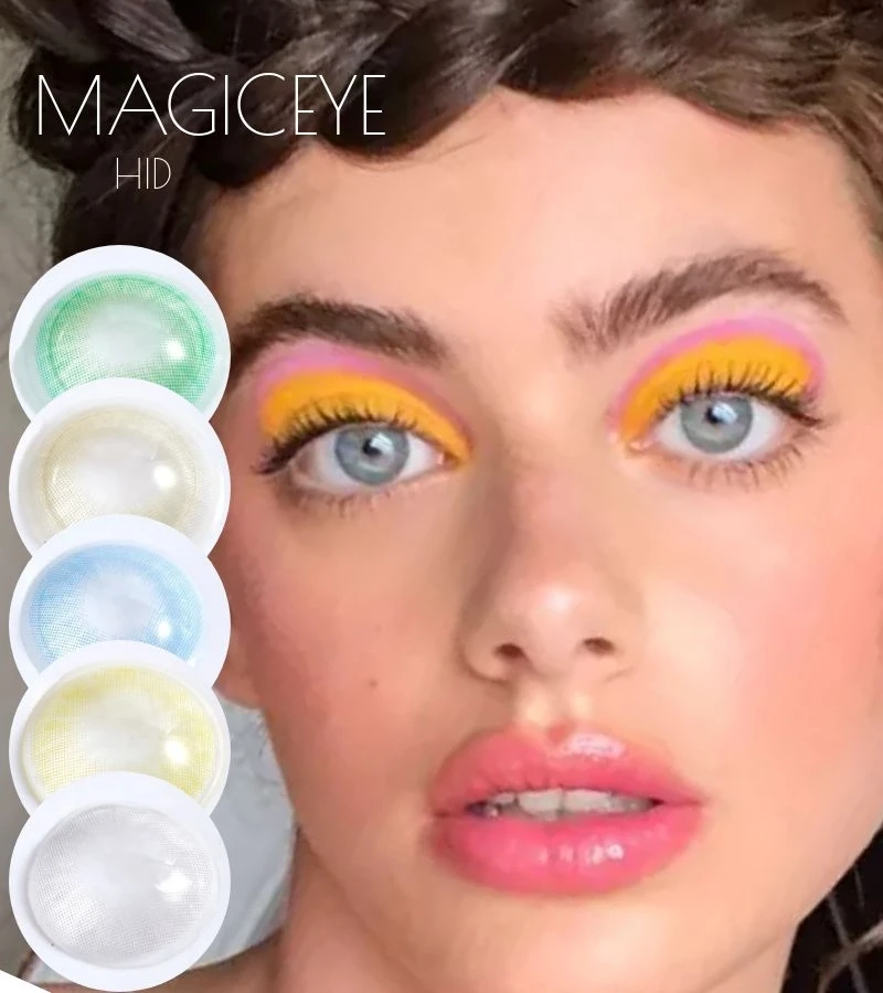 Hot high quality 13 colors cosmetic comfortable wholesale color contacts  1 year colored contact lenses