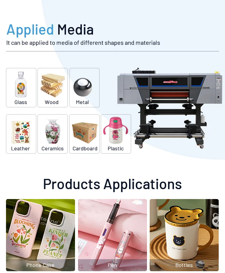 A4 Flatbed And A3 Mini Dtg  Sticker 30Cm Textil Label GUANGZHOU  Printing 2 Roll To Roll Uv Dtf Printer I3200