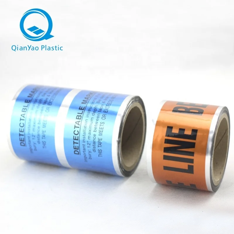 Hot Sale Factory Direct Sales Printed Detectable Underground Warning Tape Custom Alluminium Tape For Optical Cable