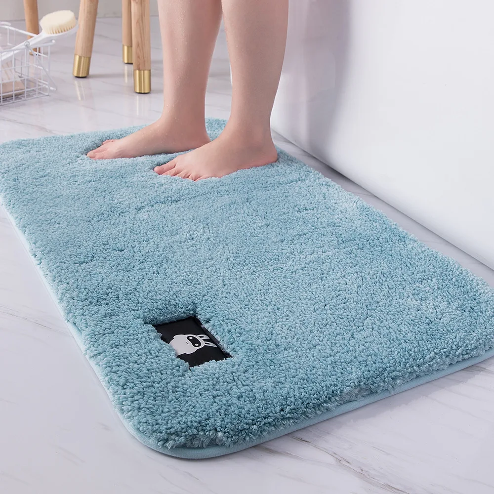 Wholesale Cheap Bathroom Washable Comfortable Anti Skid Mat Soft Shaggy Absorbent Water Microfiber Bath Mats for Shower Floor