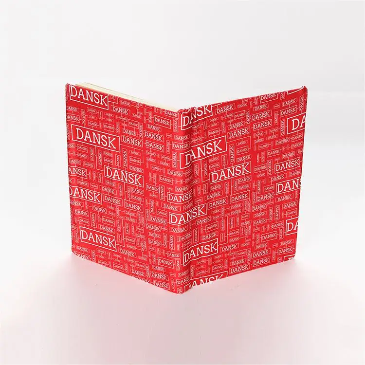 Low Moq Red Letter Print Elastic 4 Sides Stretchable Soft Book Cover For School Supplies Diary