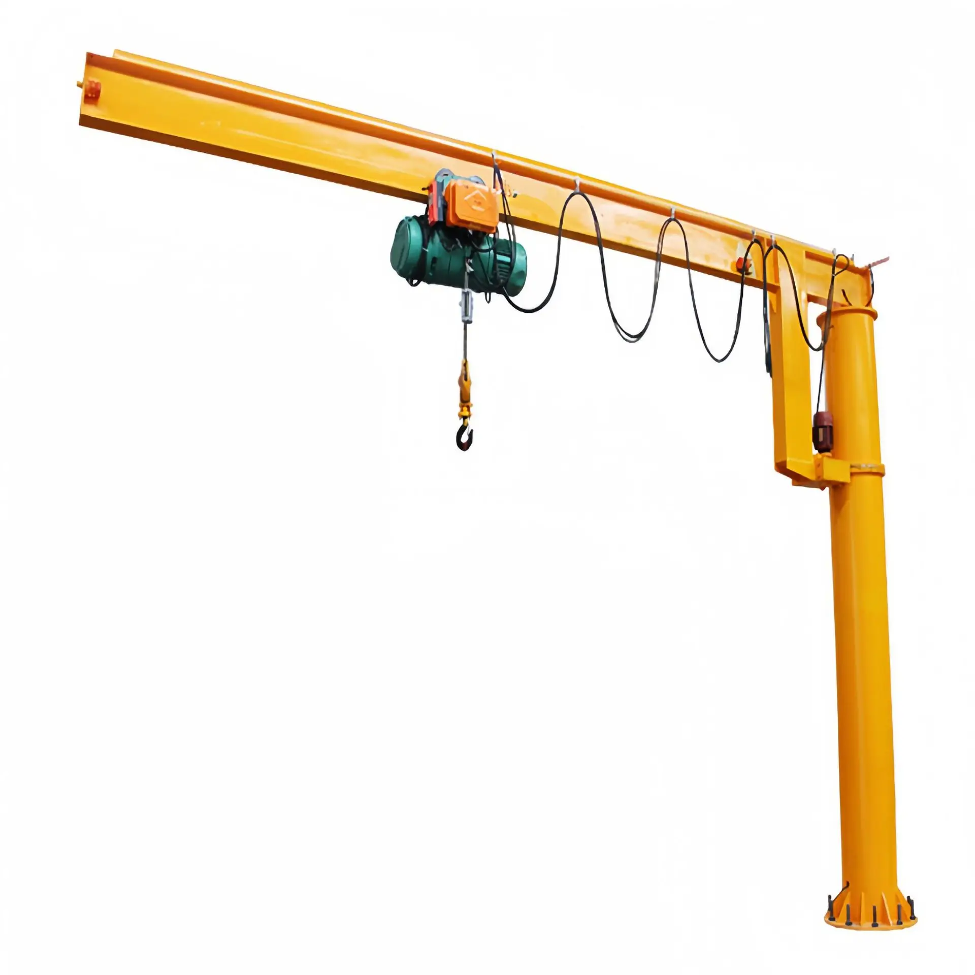 folding arm  mini electric hoist cantilever crane design small wall mounted mobile Shop 3t 500kg price 1 Ton 3 Ton JIB Crane